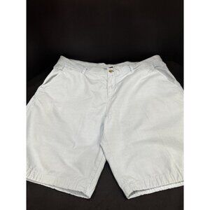 Johnnie O Mens Chino Shorts Mens Size 40 Blue Flat Front Casual Cotton EUC